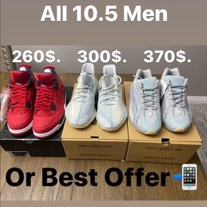 Yeezy and Jordan shoes.